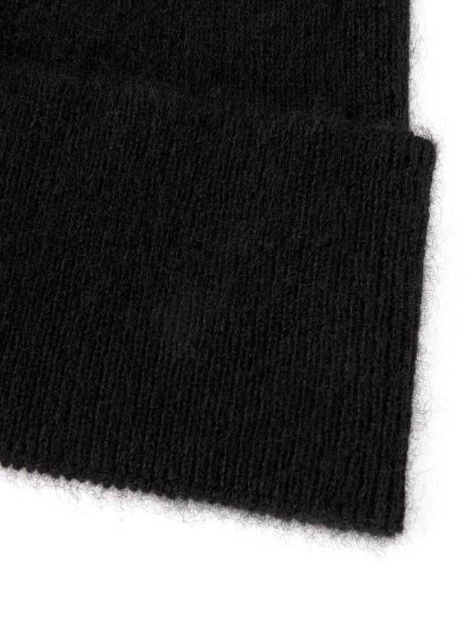 Lallier 100% Pure Cashmere Beanie for Women and Men, Cuffed Warm Hat with Gift Box (Black) - Image 4